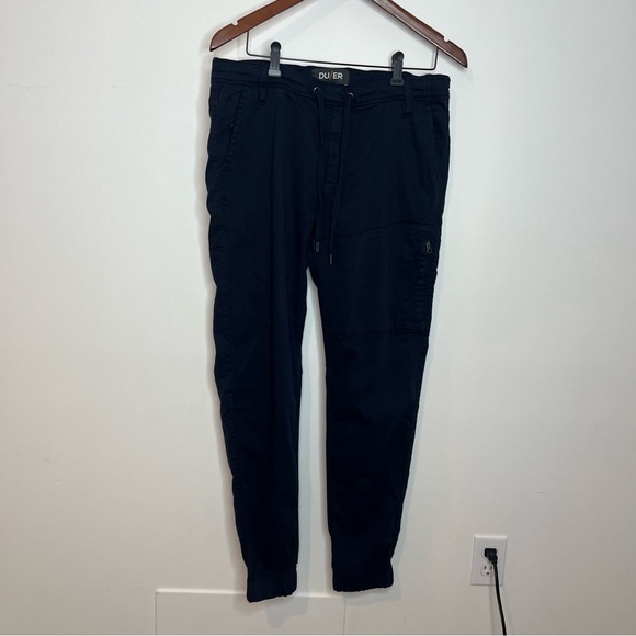 DU/ER Men's Size 31 x 29 N2X Navy Slim Fit No Sweat Jogger Style Pant Cotton - Picture 4 of 11
